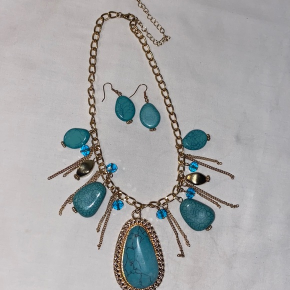 Turquoise statement set! - Picture 3 of 4